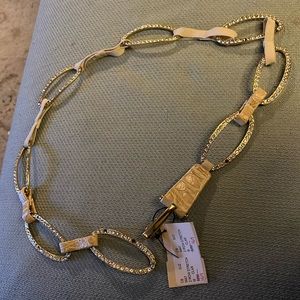 Suzi oher rhinestone and snake skin belt